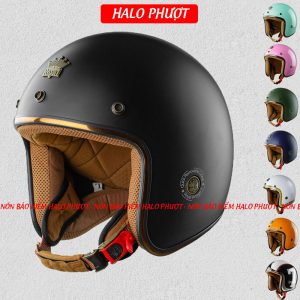Nón bảo hiểm 3/4 Royal M20C Ruby Luxury (Lót tháo rời)