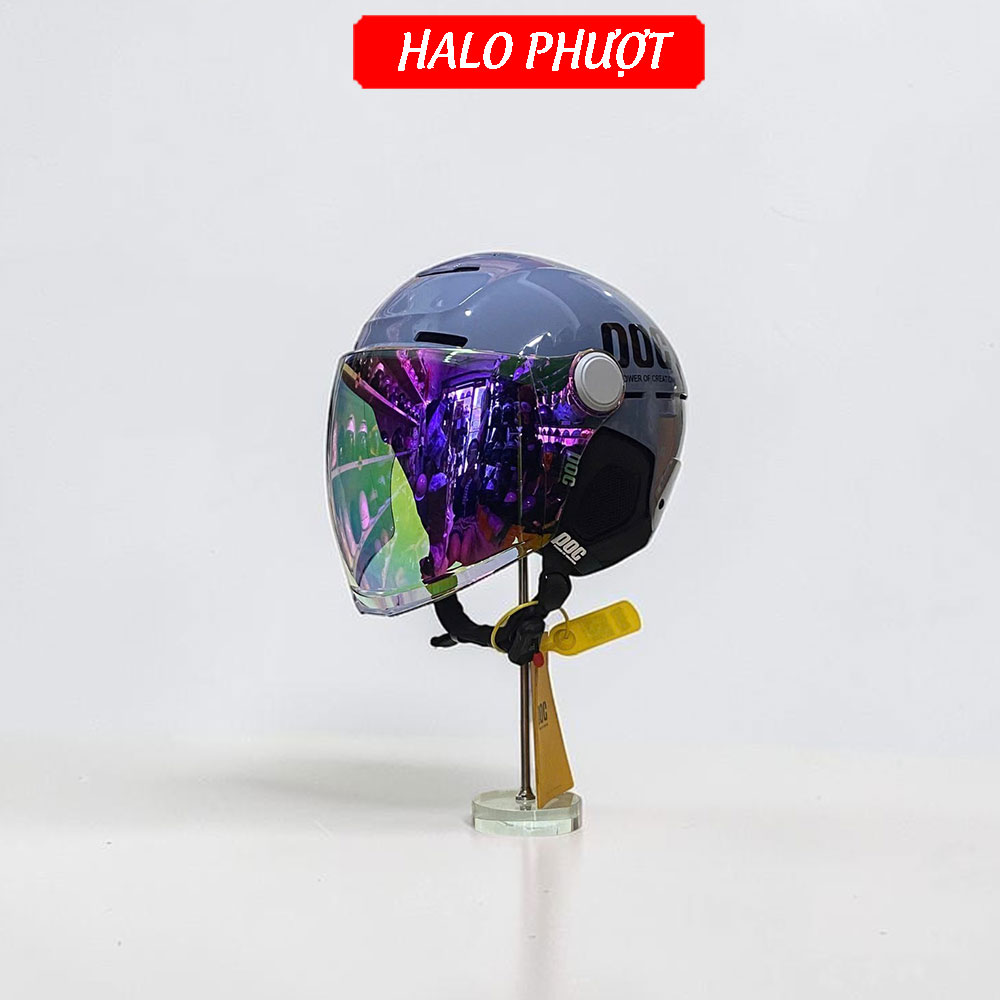 Nón POC P10 Xi Măng Kính Dài Nhiều Màu Kính