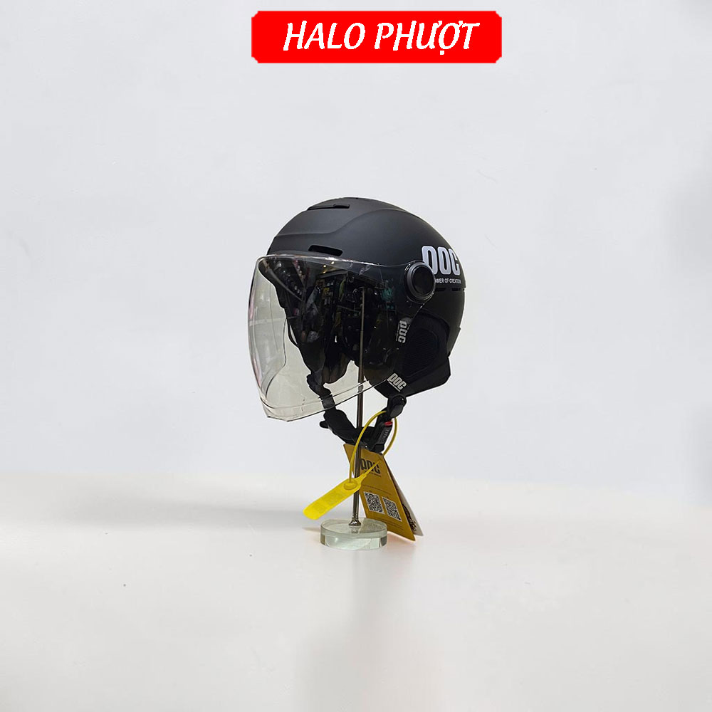Nón POC P10 Đen Bóng Kính Dài
